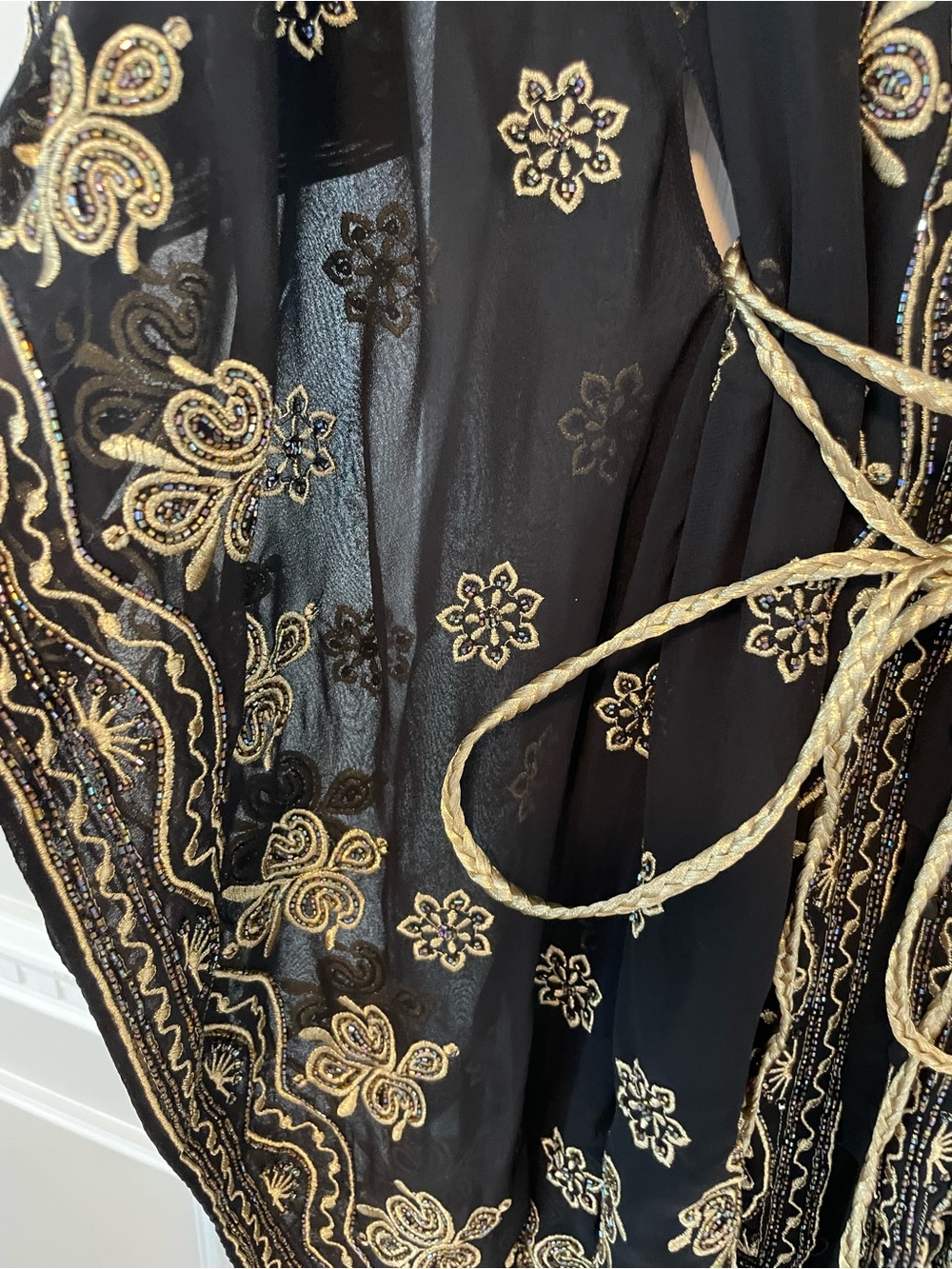 Alice + Olivia Black Tunic with Gold Embellishment - Picture 6 of 10
